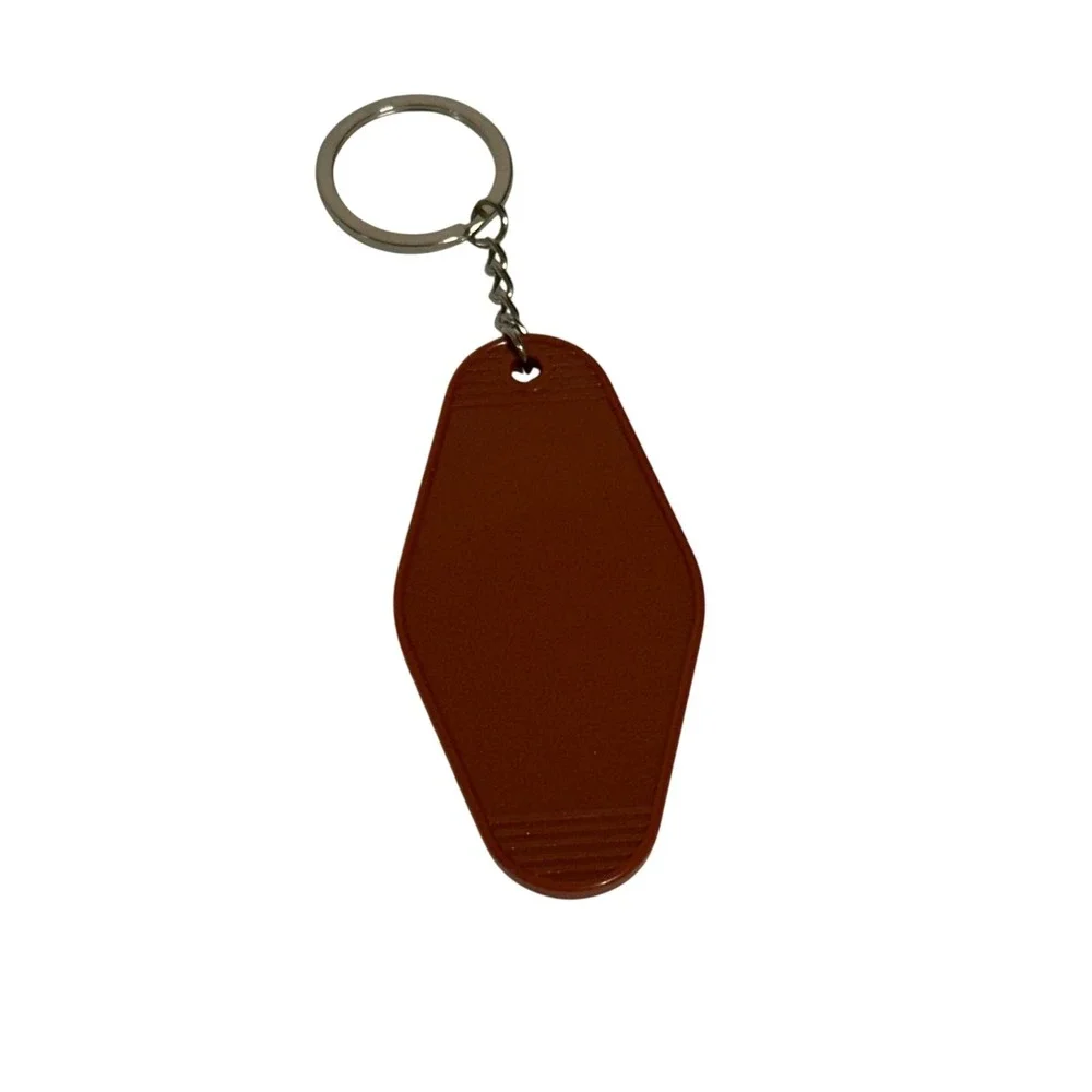 Retro Style Motel Keychain Bad B Car‎ Seat Burnt Orange